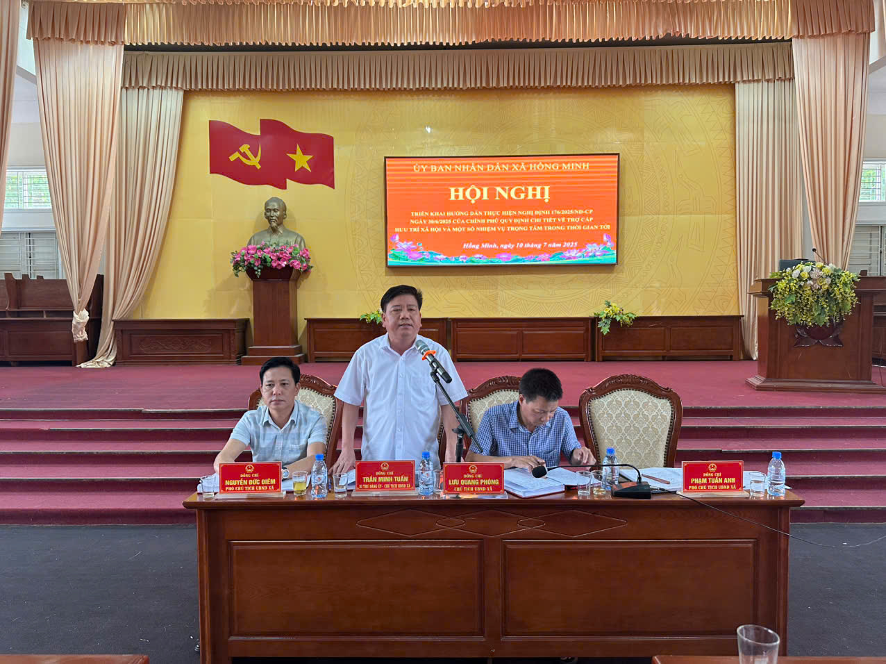 Hội nghị triển khai hướng dẫn thực hiện Nghị định 176/2025/NĐ-CP ngày 30/6/2025 của chính phủ quy định chi tiết về trợ cấp hưu trí xã hội và một số nhiệm vụ trọng tâm trong thời gian tới.