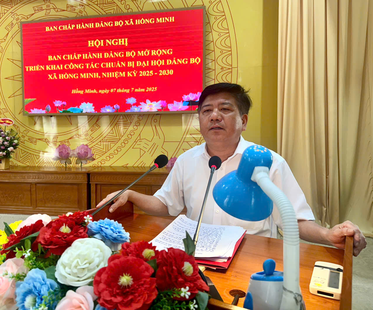 Hội nghị BCH Đảng bộ xã Hồng Minh mở rộng, triển khai công tác chuẩn bị Đại hội Đảng bộ xã Hồng Minh lần thứ I, nhiệm kỳ 2025-2030