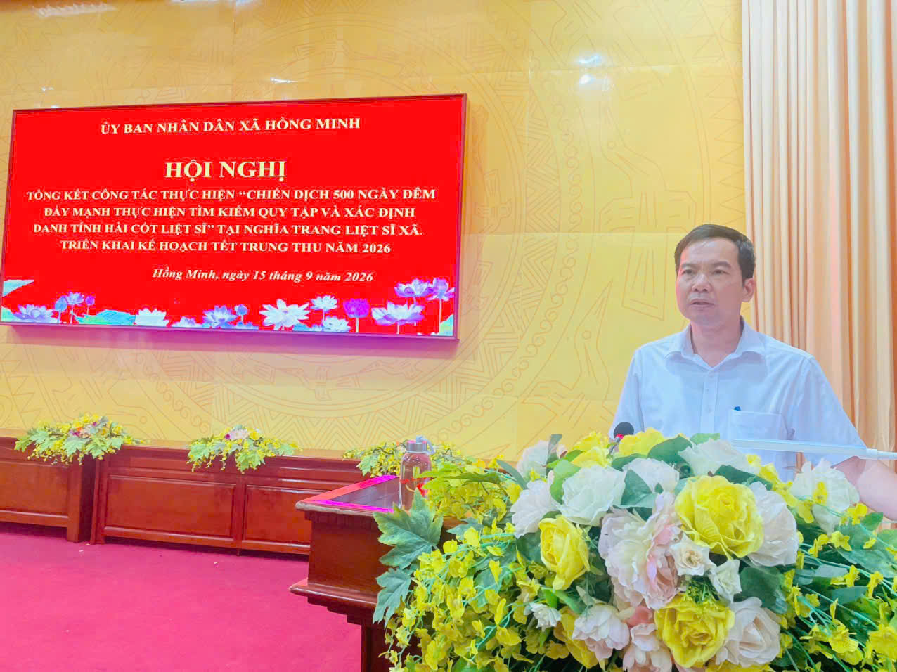 HỒNG MINH TỔNG KẾT THỰC HIỆN CHIẾN DỊCH 500 NGÀY ĐÊM TÌM KIẾM, QUY TẬP VÀ XÁC ĐỊNH DANH TÍNH HÀI CỐT LIỆT SĨ