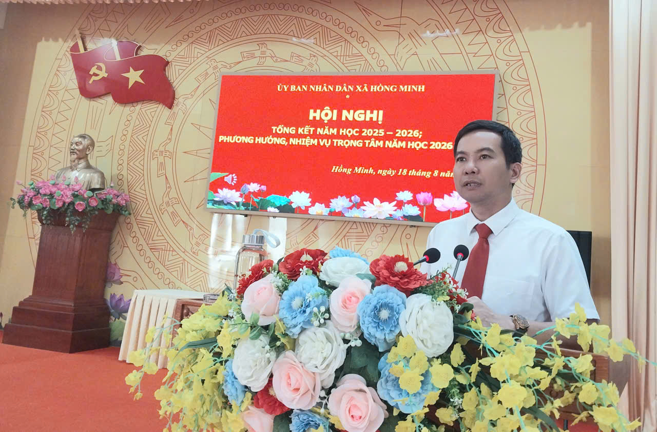 XÃ HỒNG MINH TỔNG KẾT NĂM HỌC 2025 – 2026, TRIỂN KHAI NHIỆM VỤ NĂM HỌC MỚI