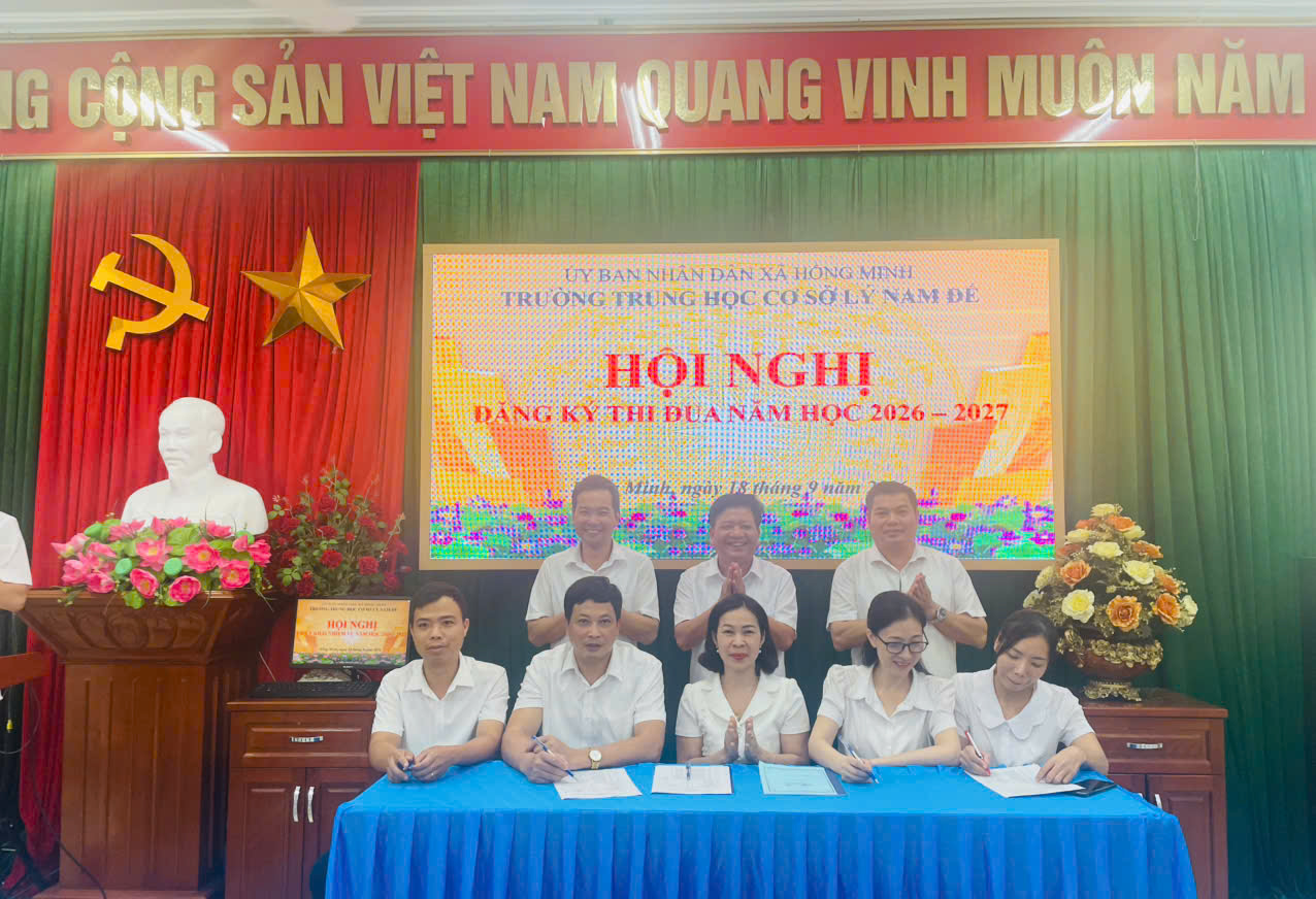 TRƯỜNG THCS LÝ NAM ĐẾ XÃ HỒNG MINH TRIỂN KHAI NHIỆM VỤ NĂM HỌC 2026 – 2027