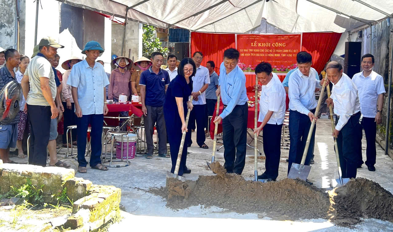 HỒNG MINH KHỞI CÔNG XÂY DỰNG 3 NHÀ TÌNH NGHĨA CHO HỘ CÓ HOÀN CẢNH KHÓ KHĂN