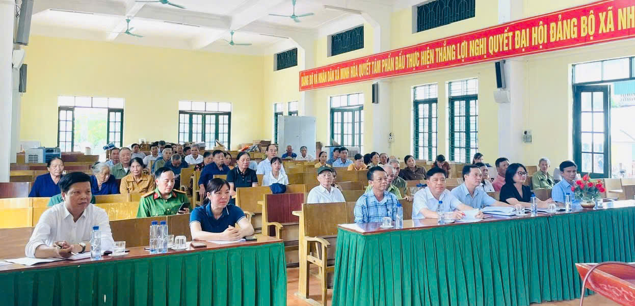 Hội nghị tiếp xúc cử tri sau kỳ họp thứ hai của đại biểu HĐND xã Hồng Minh khoá I, nhiệm kỳ 2021 - 2026