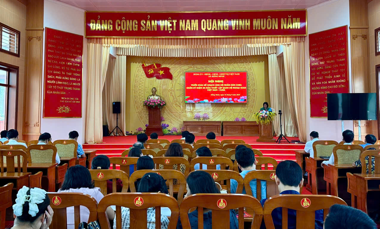 UB MTTQ xã Hồng Minh tổ chức hội nghị triển khai kế hoạch ủng hộ nhân dân Cuba nhân kỷ niệm 65 năm thiết lập quan hệ ngoại giao Việt Nam - Cuba