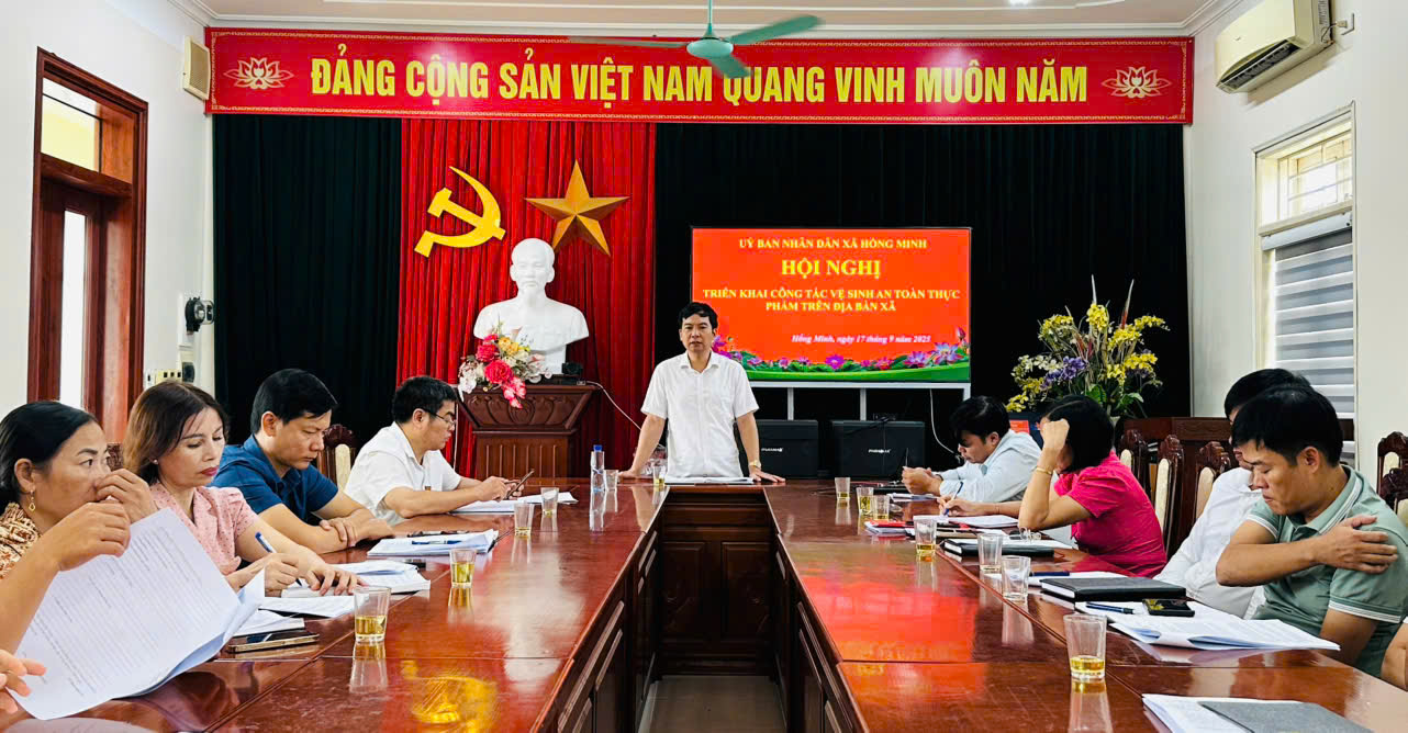 Hội nghị triển khai công tác bảo đảm an toàn thực phẩm trên địa bàn xã