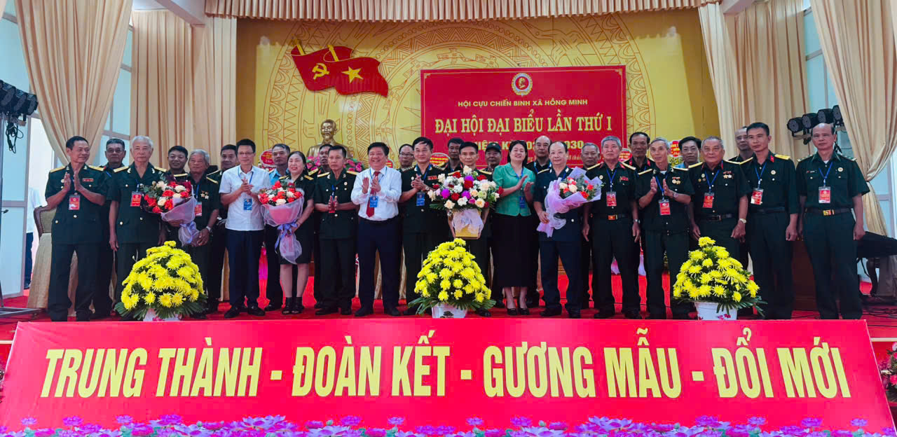 Hội Cựu chiến binh xã Hồng Minh tổ chức thành công Đại hội Đại biểu lần thứ I, nhiệm kỳ 2025 - 2030