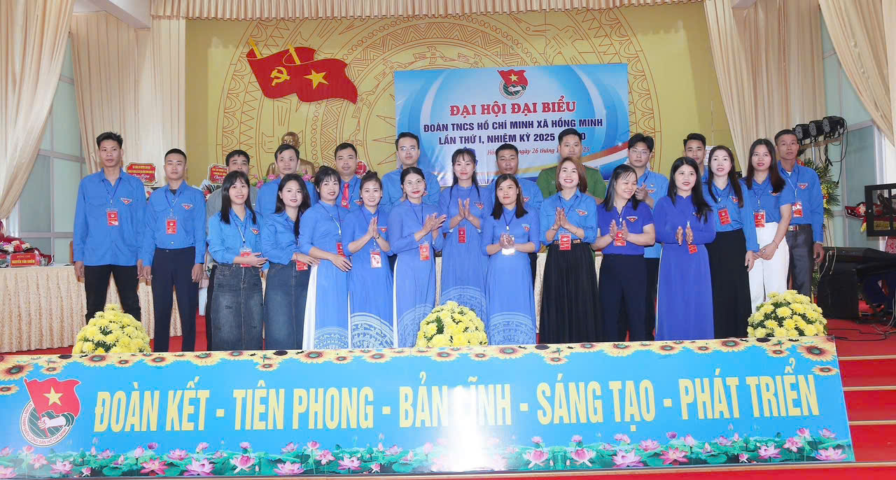 Đoàn TNCS Hồ Chí Minh xã Hồng Minh long trọng tổ chức Đại hội đại biểu lần thứ I, nhiệm kỳ 2025 – 2030.