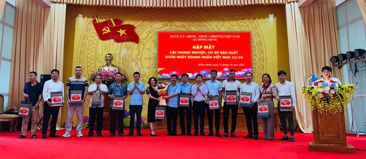 Hồng Minh: Gặp mặt các doanh nghiệp , cơ sở sản xuất nhân ngày Doanh nhân Việt Nam 13/10