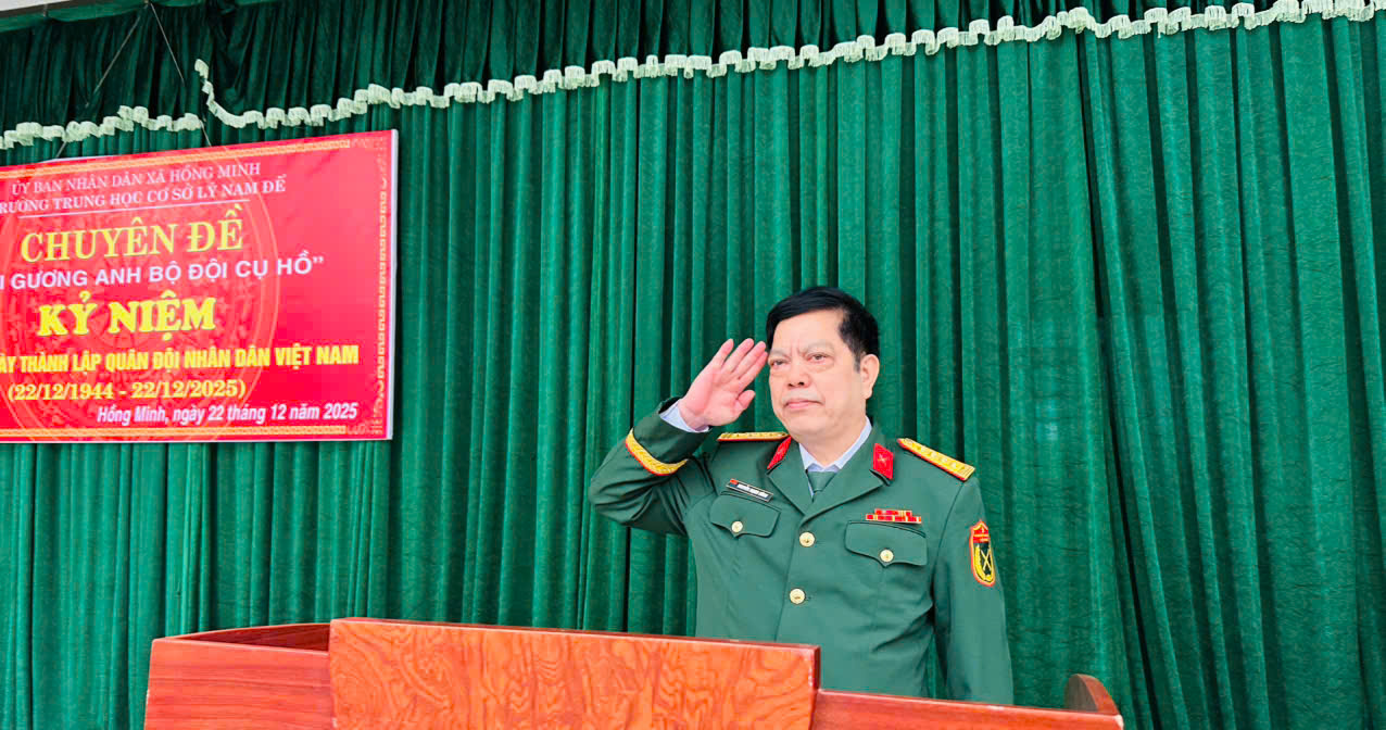 Trường THCS Lý Nam Đế tổ chức chuyên đề “Noi gương anh Bộ đội Cụ Hồ” kỷ niệm 81 năm Ngày thành lập Quân đội nhân dân Việt Nam