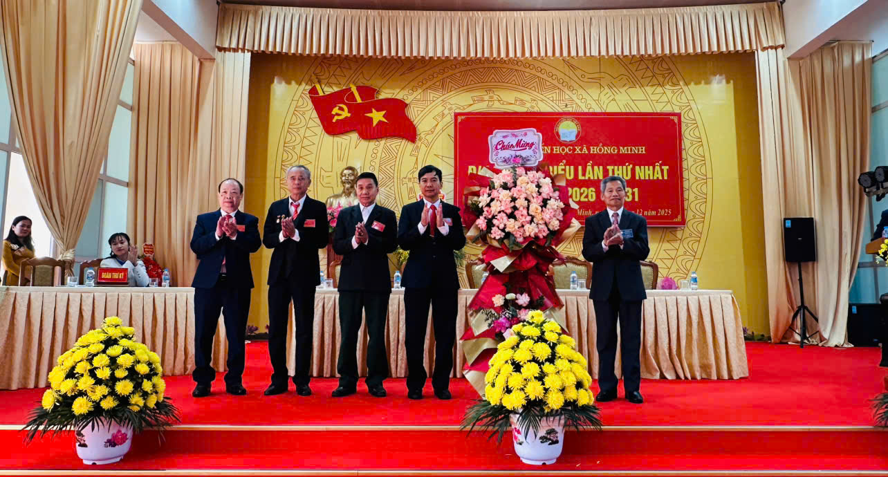 Hội Khuyến học xã Hồng Minh tổ chức Đại hội đại biểu lần thứ nhất, nhiệm kỳ 2026 – 2031