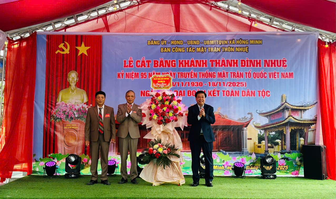 Lễ cắt băng khánh thành đình làng Nhuệ;  Kỷ niệm 95 năm ngày truyền thống MTTQ Việt Nam 918/11/1930 – 18/11/2025); Ngày hội đại đoàn kết toàn dân tộc