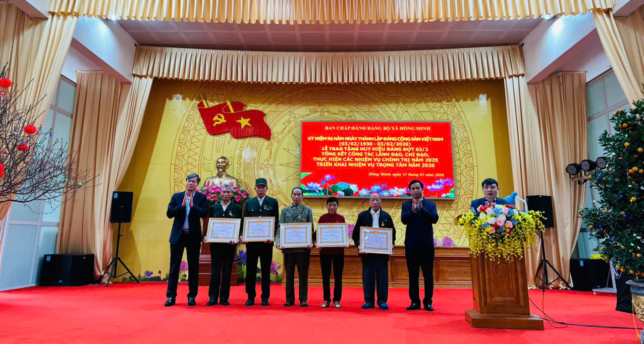 Lễ kỷ niệm 96 năm ngày thành lập Đảng Cộng sản Việt Nam (03/02/1960 - 03/02/205); Lễ trao tặng huy hiệu Đảng đợt 03/02; Tổng kết công tác lãnh đạo, chỉ đạo, thực hiện các nhiệm vụ chính trị năm 2025, Triển khai nhiệm vụ trọng tâm năm 2026