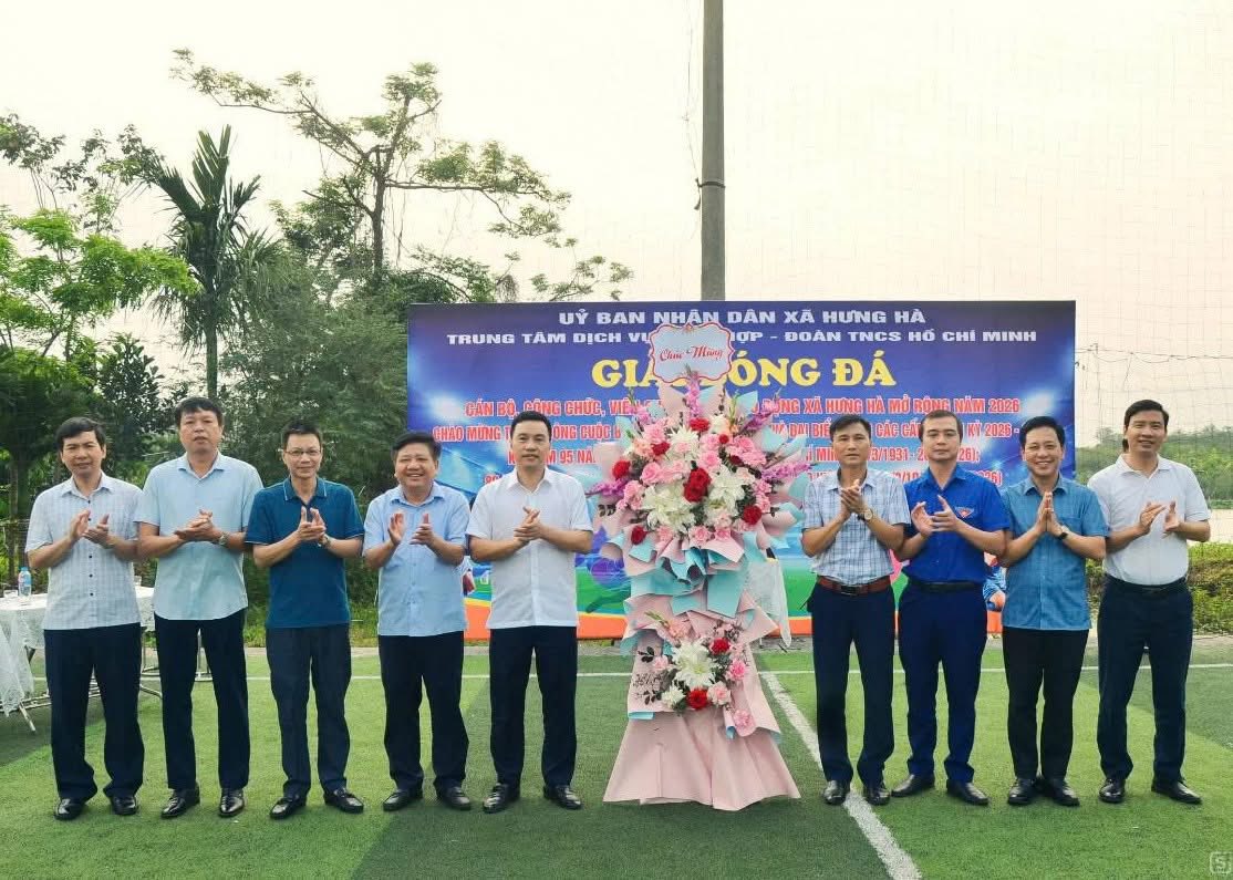 Hồng Minh tham dự Giao lưu bóng đá xã Hưng Hà mở rộng năm 2026.