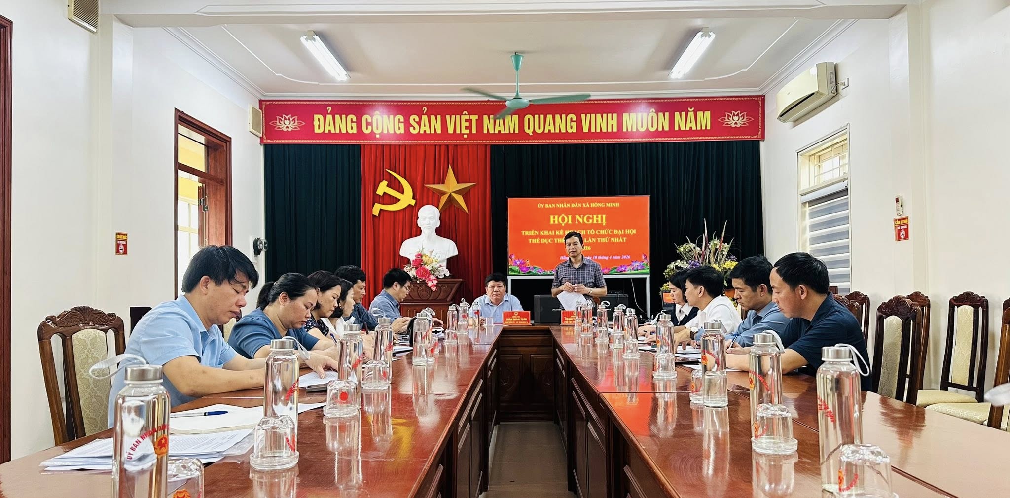 UBND xã Hồng Minh triển khai kế hoạch tổ chức Đại hội Thể dục thể thao lần thứ I năm 2026